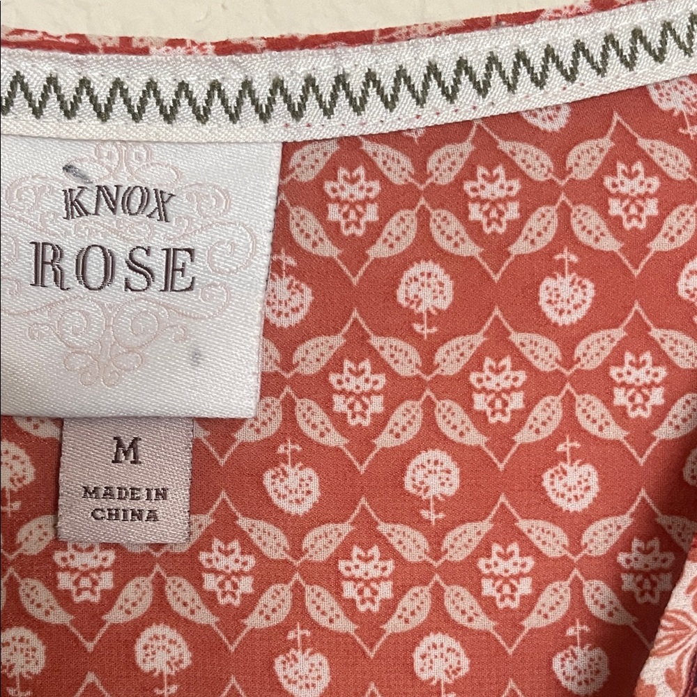 Knox Rose Red and Black Boho Blouse - Picture 2 of 11